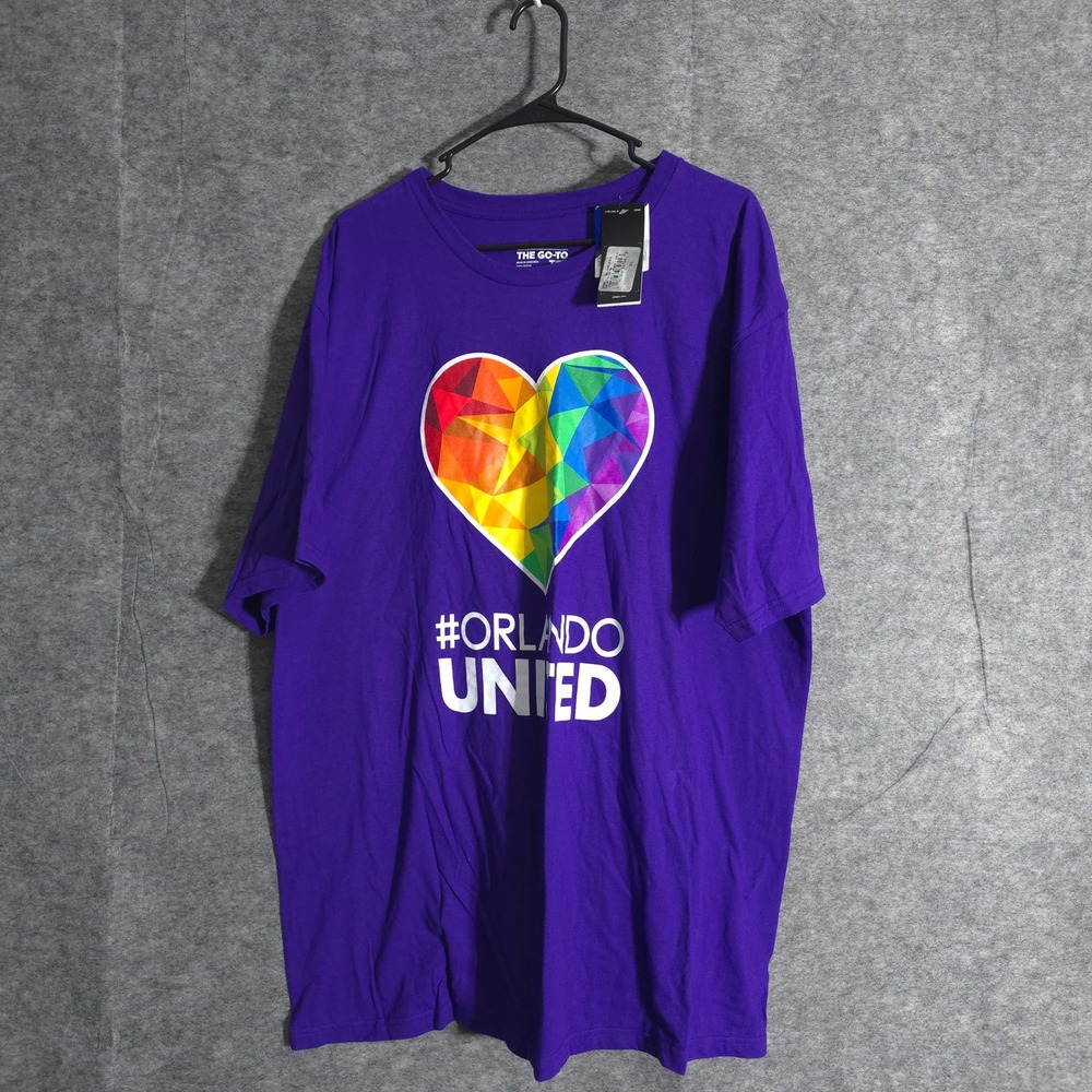 Adidas The Go-To‎ Tee Orlando City United Purple Pride MLS Mens 2XL NWT Soccer